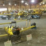 Various aircraft used during pilot training in the museum’s plane display.