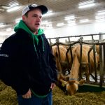 Sean Smith of Clanman Jerseys near Clanwilliam outlines his system during an October bus tour.