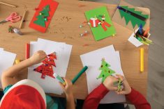 Arts and crafts filled the cold winter days before Christmas in a rural Manitoba classroom.