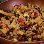 A chili-inspired pumpkin stuffing simmers. photos: alexis stockford