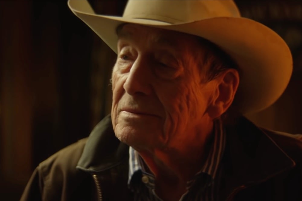 Ian Tyson, shown here in Corb Lund’s 2019 video for “Ride On,” died Dec. 29, 2022 at age 89. (Corb Lund video screengrab via YouTube)

