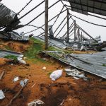 Destroyed grain storage in the village of Kamianka, Kharkiv, liberated from Russian invaders by Ukrainian forces in October 2022. Three very separate, unique and low probability events caused grain prices to rise this time around: pandemic, drought and war.