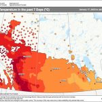 Highest temperatures over the seven-day period ending Jan. 23, 2023. (Agriculture and Agri-Food Canada)
