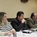 Left to right: Brenna Mahoney, general manager Keystone Agricultural Producers; Carson Callum, general manager, Manitoba Beef Producers; Cam Dahl, general manager, Manitoba Pork.