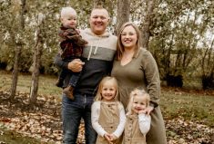 Harley and Brooklyn Siemens with their children, (left to right) Beckett, TaNielle and Sawyer.