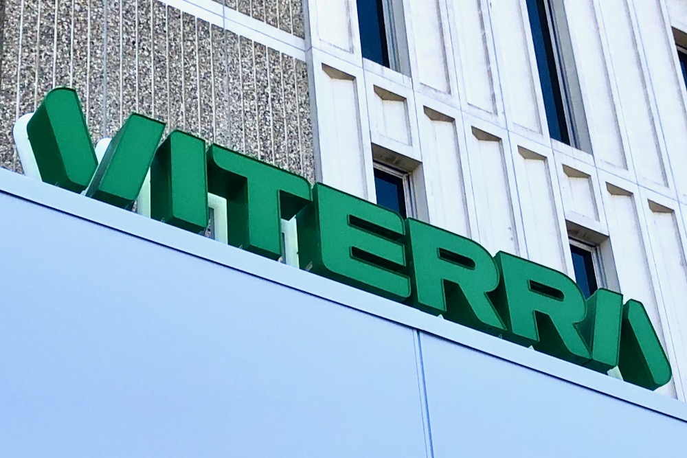 Signage on Viterra’s office building in Regina. (Dave Bedard photo)
