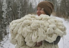 Anna Hunter raises sheep and runs a small wool mill with her family in eastern Manitoba.