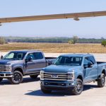 Preproduction 2023 models of Ford’s F-series Super Duty pickup trucks. (Ford.com)