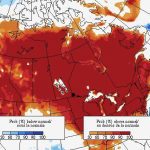 Forecast probability of above- or below-normal temperatures for the period from May 29 to June 26, 2023. Map issued May 25, 2023. (Map: Environment Canada)

