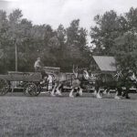 Toby Trimble Sr. shows his Clydesdales.