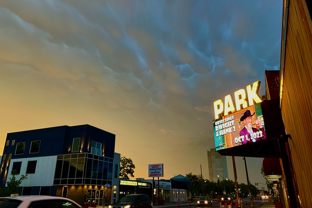 Mammatus-type clouds over Winnipeg on the evening of July 2, 2023. (Dave Bedard photo)
