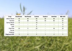 Table 3: Percentage Harvest Completion by Crop and Region to Aug. 15, 2023 (crops still unharvested, or negligible acres displayed as – or omitted from this table).