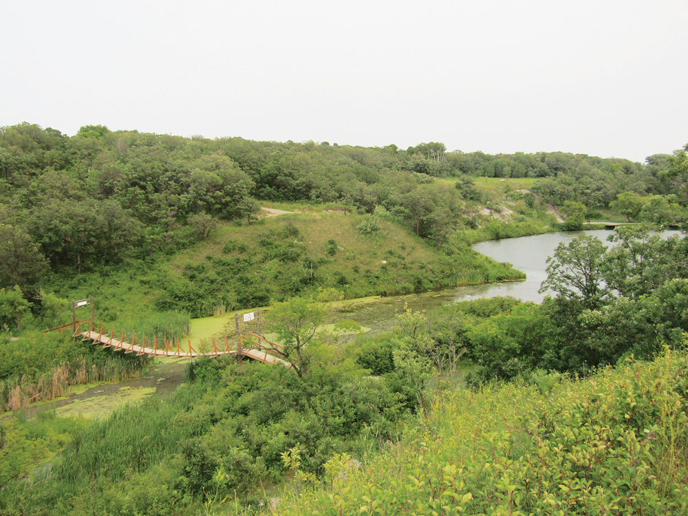 The swinging bridge is a more recent addition to the facilities at Eternal Springs.