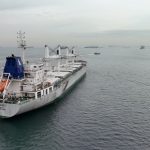 Liberia-flagged bulker K Sukret, carrying grain under the Black Sea Grain Initiative, waits for inspection in the southern anchorage of Istanbul on May 17, 2023. (Photo: Reuters/Mehmet Emin Caliskan)