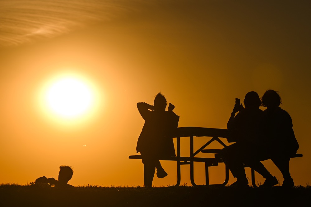 A scene from Sept. 10, 2023 on the final day of the Edmonton Mountain Bike Festival. (Photo: Artur Widak/NurPhoto via Reuters)
