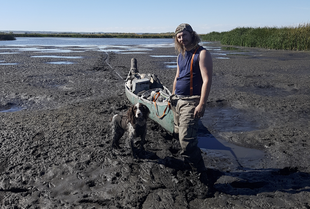 A dry fall at Duck Slough makes for tough hunting conditions.
