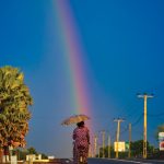 A rainbow appears over Jaffna in northern Sri Lanka on Sept. 20.