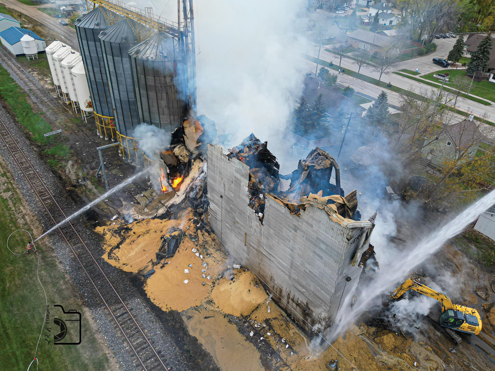 Drone image of the aftermath of the Oct. 14 fire.
