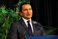 Premier Wab Kinew speaks at Ag Days in Brandon on Jan. 16.