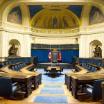 Inside the Manitoba legislature.