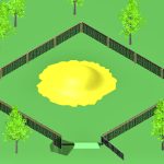 A graphic of a deadstock composting pen tested during the Livestock Predation Prevention Pilot.