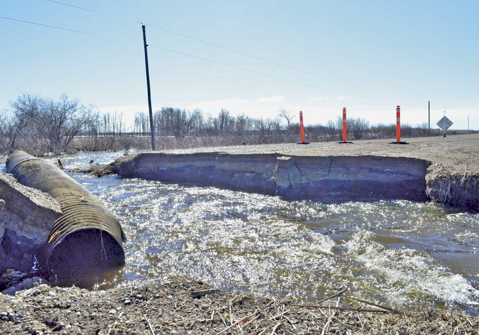 Victoria Park in Souris goes under water in 2017 under pressure from both the Souris River and Plum Creek.