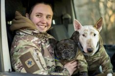 Daughter Kateryna Zhovtyak founded a bakery before the war, but is now in uniform.