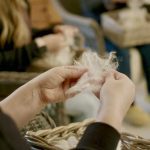 Visitors learn the process of making wool at Green Pastures Farm.