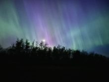 The solar storm caused a display of colourful aurora borealis (Northern Lights).