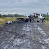 A motorcycle crash near Steinbach, Manitoba