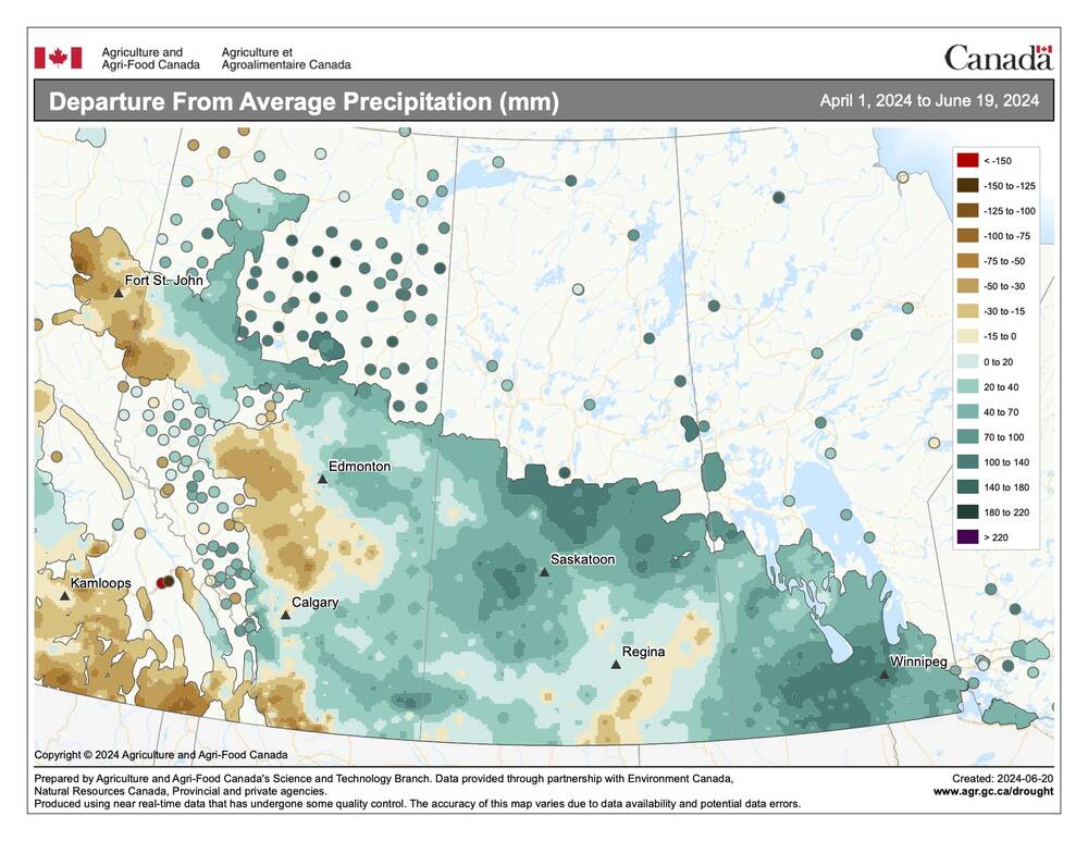 Weekly map for weather report. 