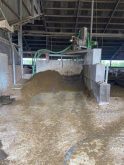 The digestate from the biogas digester on the farm run by Ton Groot Roessink and his family is separated into solids and liquid portion. 