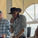 Indigenous Producers Panel (L to R: Milton Tootoosis, Warren Many Grey Horses, Darryl McElroy). Photo: Ed White
