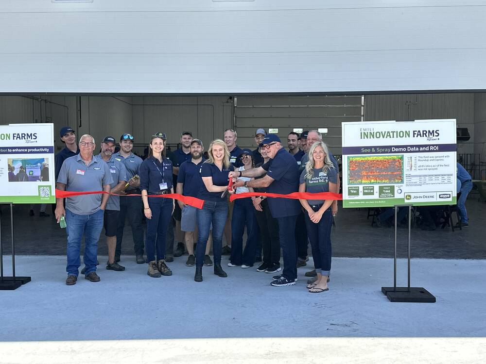 Ribbon cutting to celebrate the opening of EMILI's Innovation Farms Centre. 
