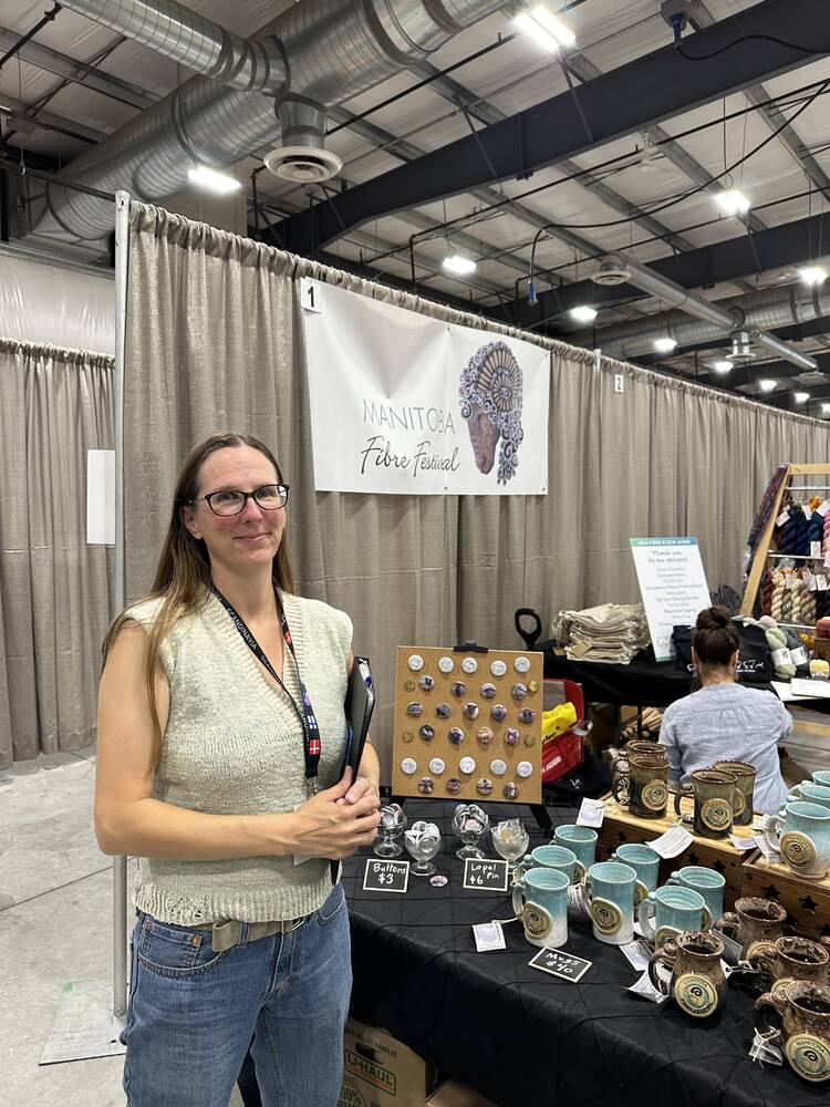 Mandy Furney, Manitoba Fibre Festival’s volunteer co-ordinator at the 2024 event.