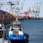 FILE PHOTO: Tugs are seen in the Port of Montreal in Montreal, Quebec, Canada, May 17, 2021.  REUTERS/Christinne Muschi/File Photo
