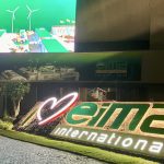 A display greets journalists and visitors at the main entrance of the EIMA international machinery and technology on Nov. 5, 2024.  Photo: Greg Berg

