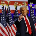 Republican presidential nominee and former U.S. President Donald Trump takes the stage to address supporters at his rally, at the Palm Beach County Convention Center in West Palm Beach, Florida, U.S., November 6, 2024. REUTERS/Brian Snyder/File Photo
