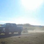 Trail camera footage shows a dead bison being hauled away on a ranch in the RM of Russell-Binscarth in mid-October. 
