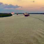 File photo of vessels on the Mississippi River south of New Orleans on Nov. 5, 2017. (Dave Bedard photo)
