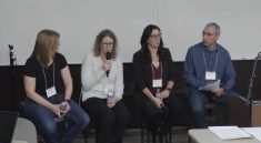 Left to right: Weed specialists Jeanette Gaultier of BASF, Kim Brown of Manitoba Agriculture and Tammy Jones of Corteva participate in a panel at this year’s Manitoba Agronomists Conference, moderated by plant science professor Rob Gulden. 
