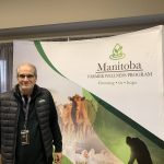 Gerry Friesen, chief administrative officer of the Manitoba Farmer Wellness Program at the program’s booth at Ag Days in 2024.