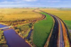 File aerial photo of highway through cropland in Argentina. (Gracieross/iStock/Getty Images)
