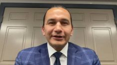 Manitoba Premier Wab Kinew speaks to media via teleconference from North Dakota Jan. 6, 2025.