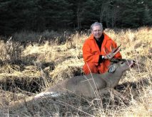 Tim Sopuck with a mature white-tailed buck.