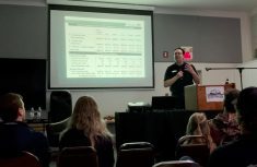Darren Bond talks at St. Jean Farm Days