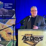 The supply and demand fundamentals for canola are supportive of price this winter, but Canadian farmers are facing a situation where geopolitics are dominant and supply/demand is secondary for canola, said Mike Jubinville, a senior markets analyst with Glacier MarketsFarm. Photo: Robert Arnason
