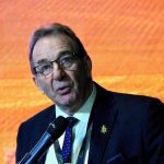Manitoba Agriculture Minister Ron Kostyshyn addresses 2025 Manitoba Ag Days attendees in Brandon