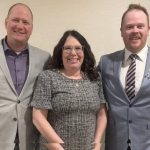 Jill Verwey (centre) is entering her third year at the helm of KAP alongside vice-president Jake Ayre (right) and newly elected vice-president Kevin Peters.