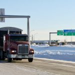 A truck at the U.S. – Canada border. PHOTO: FILE
